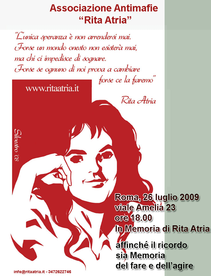 Dopo denunce su mafia e politica lettera anonima al presidente dell’Associazione antimafie Rita Atria