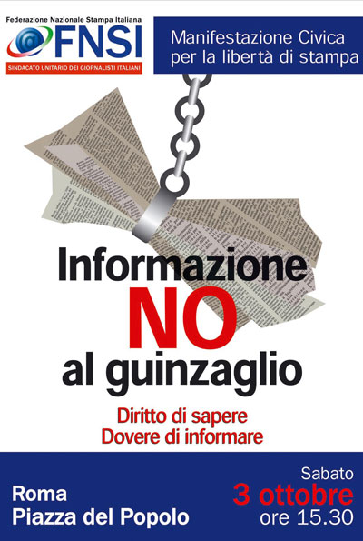 In piazza per la libertà di stampa