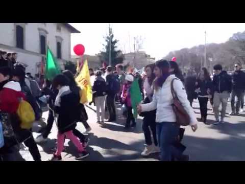 Un momento del corteo di Firenze