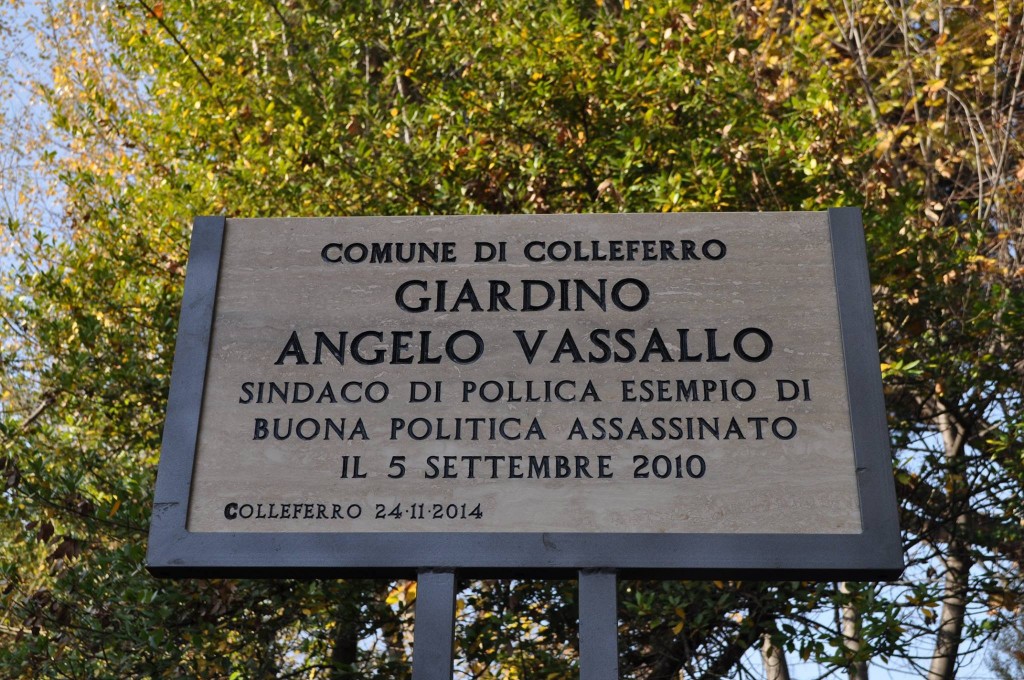 Lazio, i giardini di Colleferro dedicati alla memoria del “sindaco-pescatore” Angelo Vassallo