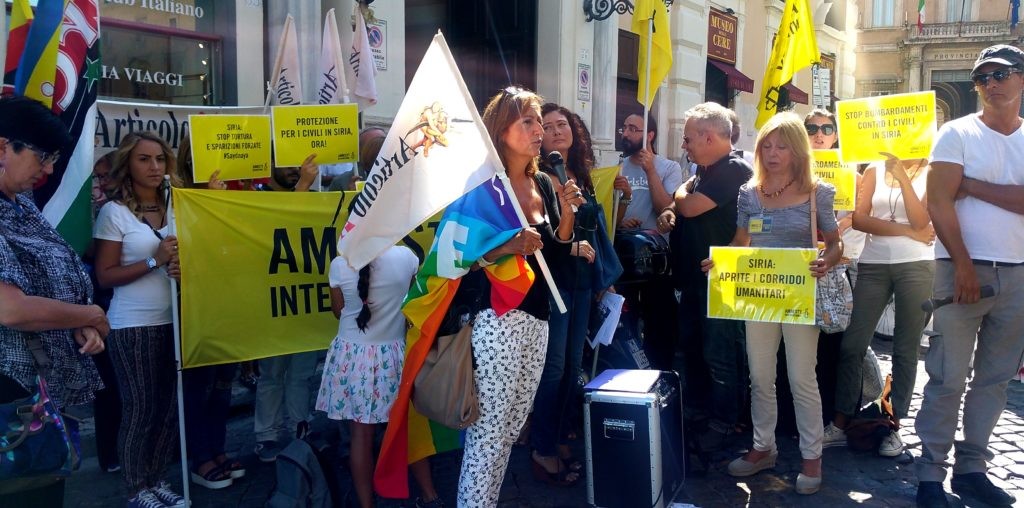 Tante associazioni al sit-in per la Siria