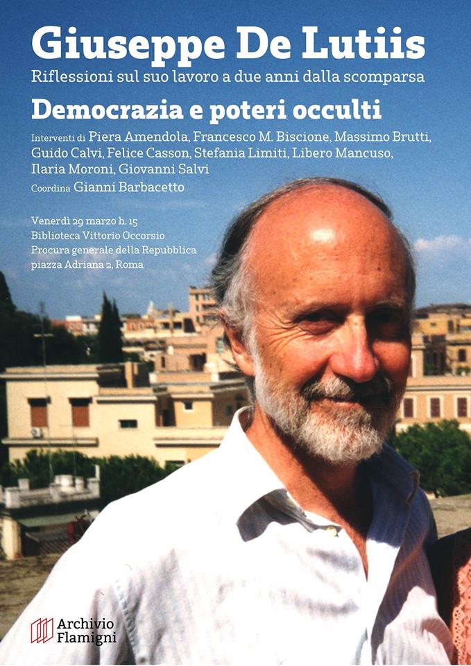 Roma, in ricordo di Giuseppe De Lutiis