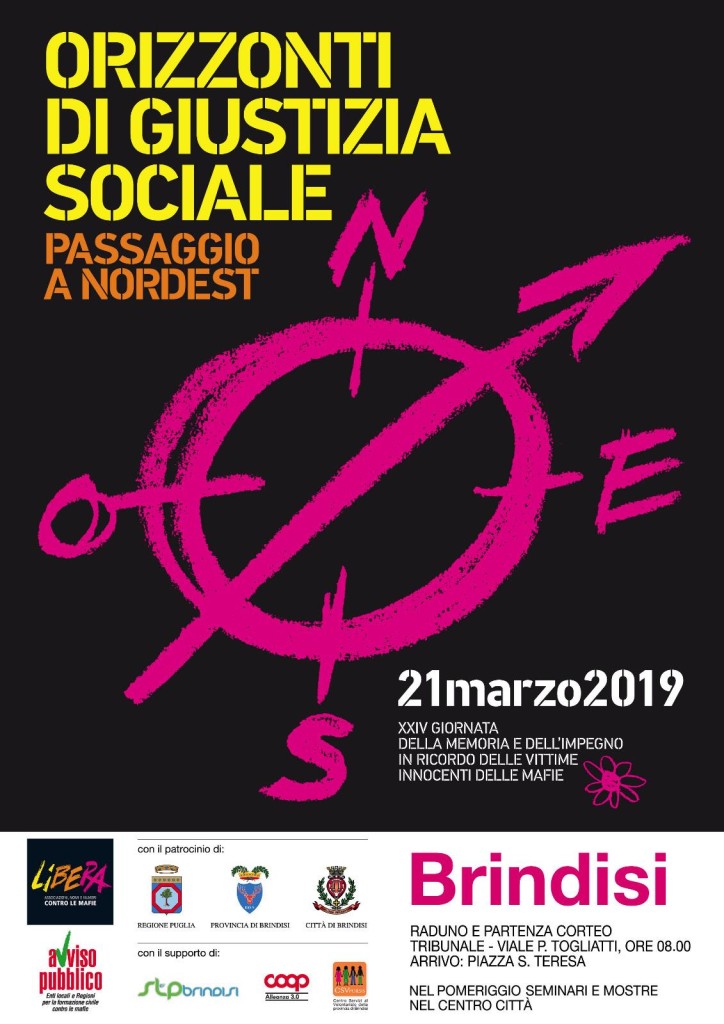 Puglia, il 21 marzo è a Brindisi