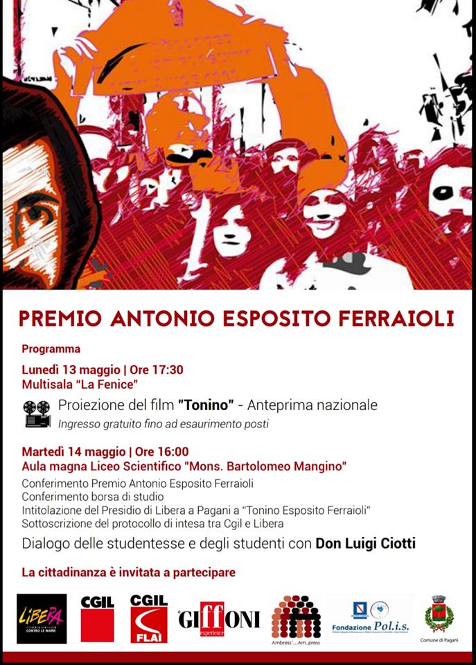 Premio Antonio Esposito Ferraioli, Pagani 13/14 maggio
