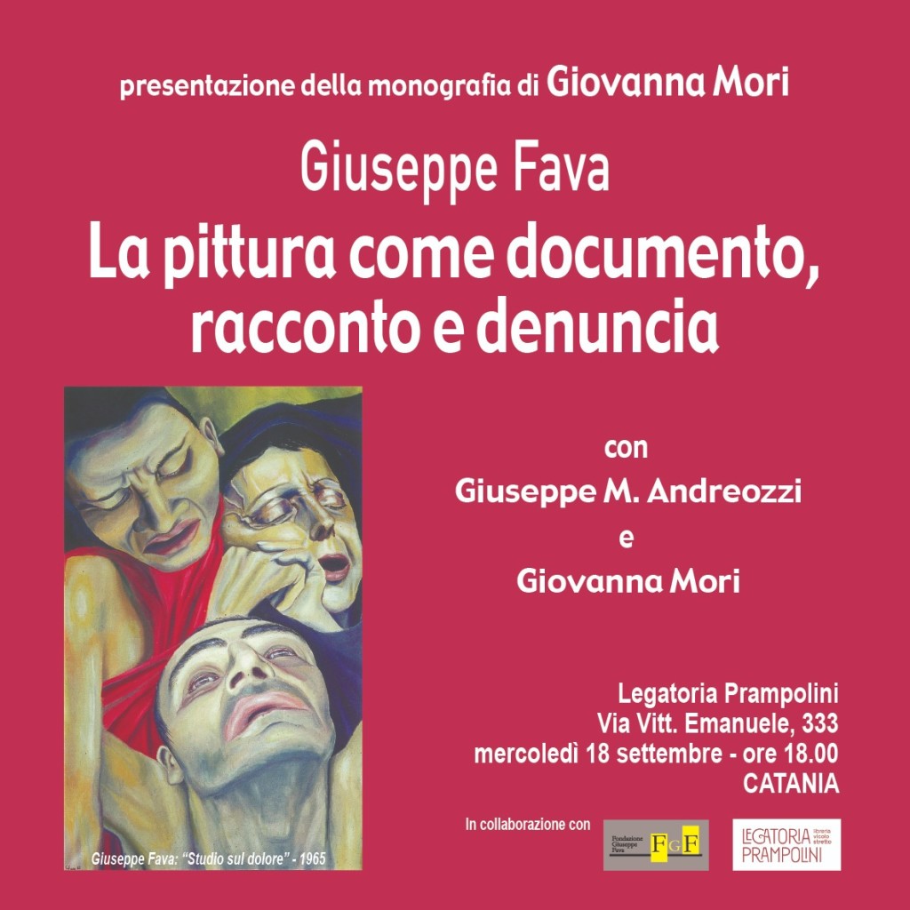 Catania 18 settembre, “Giuseppe Fava, La pittura come documento, racconto e denuncia”
