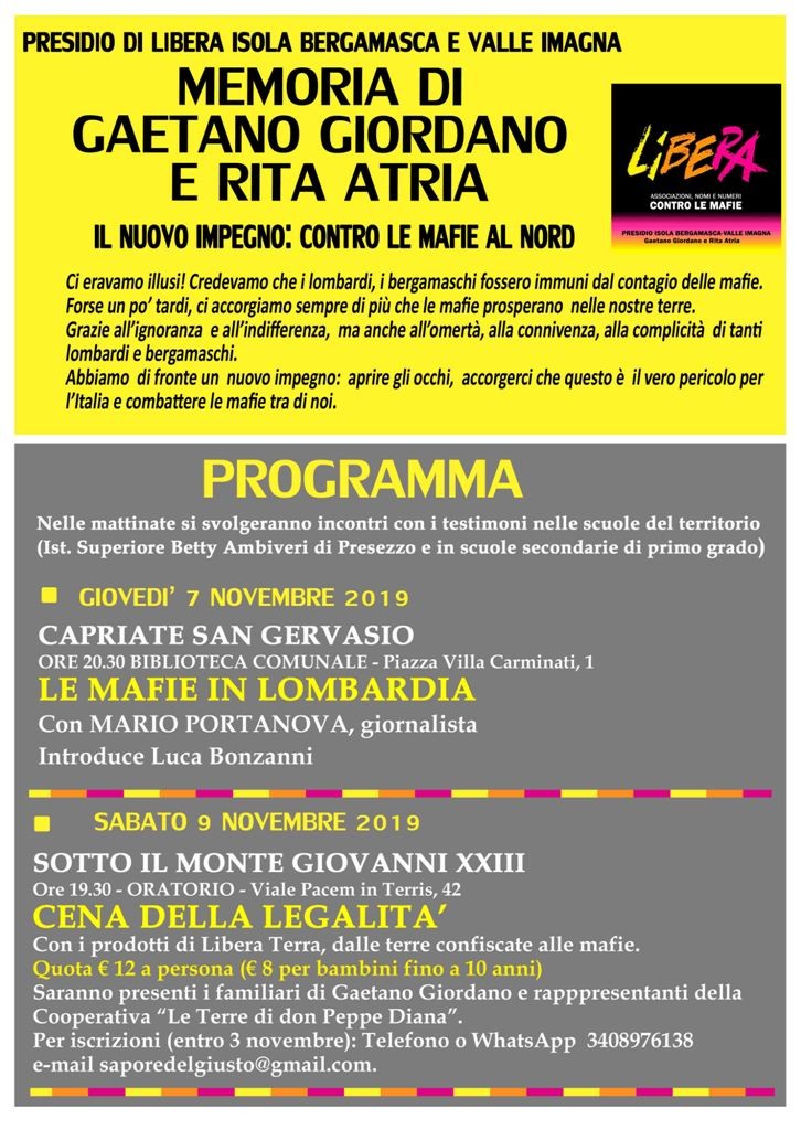 La settimana della memoria in ricordo di Gaetano Giordano