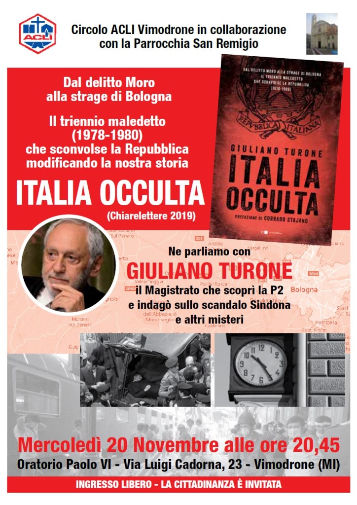 Vimodrone (MI) 20 aprile, “Italia occulta”