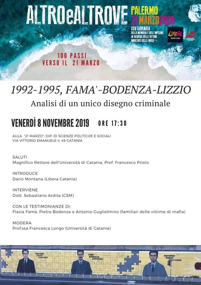 Famà, Bodenza, Lizzio: tre omicidi, un unico disegno criminale