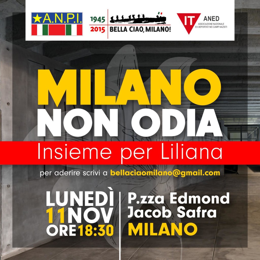 Milano si mobilita per Liliana Segre e ricorda Piero Scaramucci