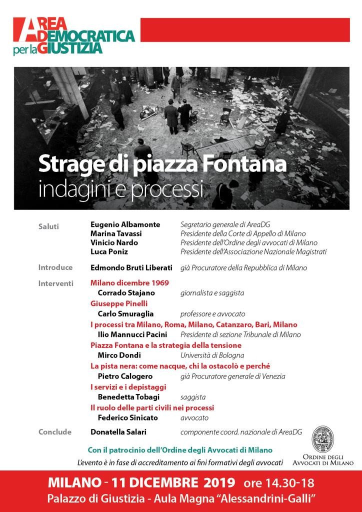 Milano 11 dicembre, “Strage di Piazza Fontana. Indagini e processi”