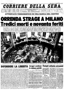 corriere prima pagina piazza fontana