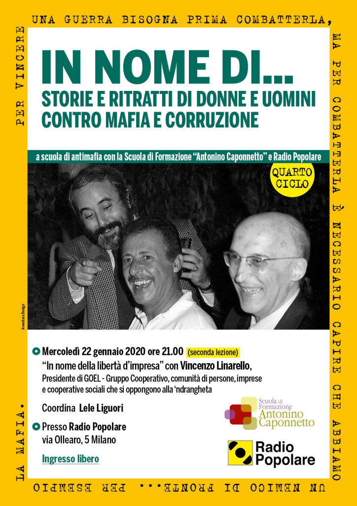 Milano 22 gennaio, “In nome della libertà d’impresa”