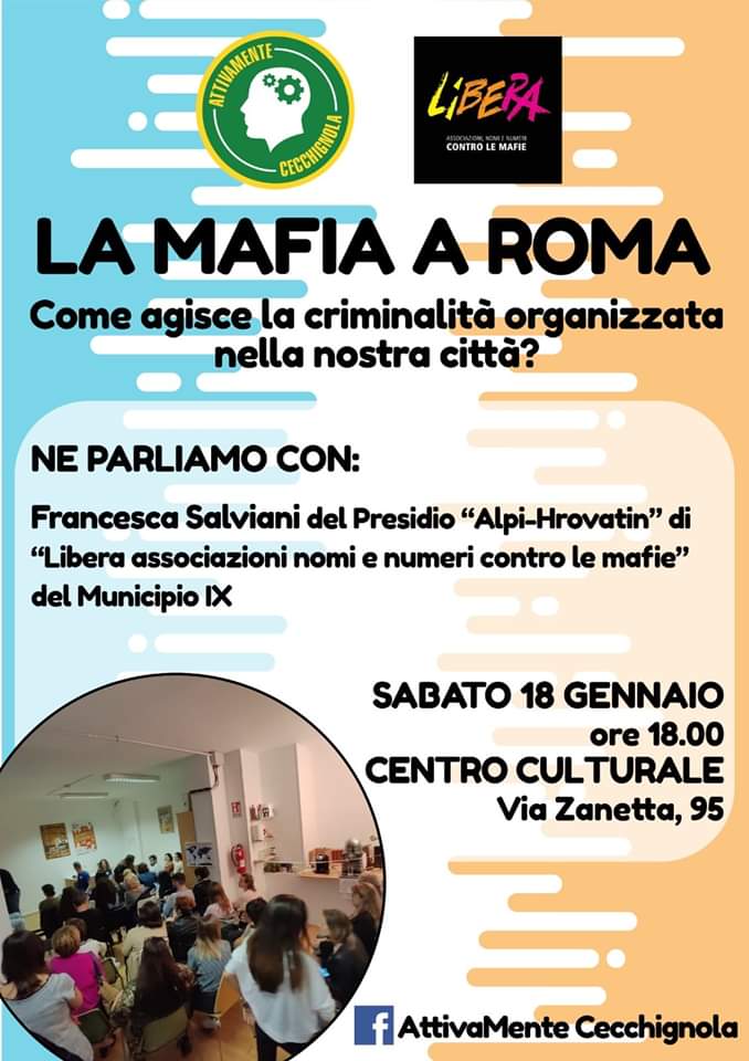“La mafia a Roma”, sabato 18 maggio