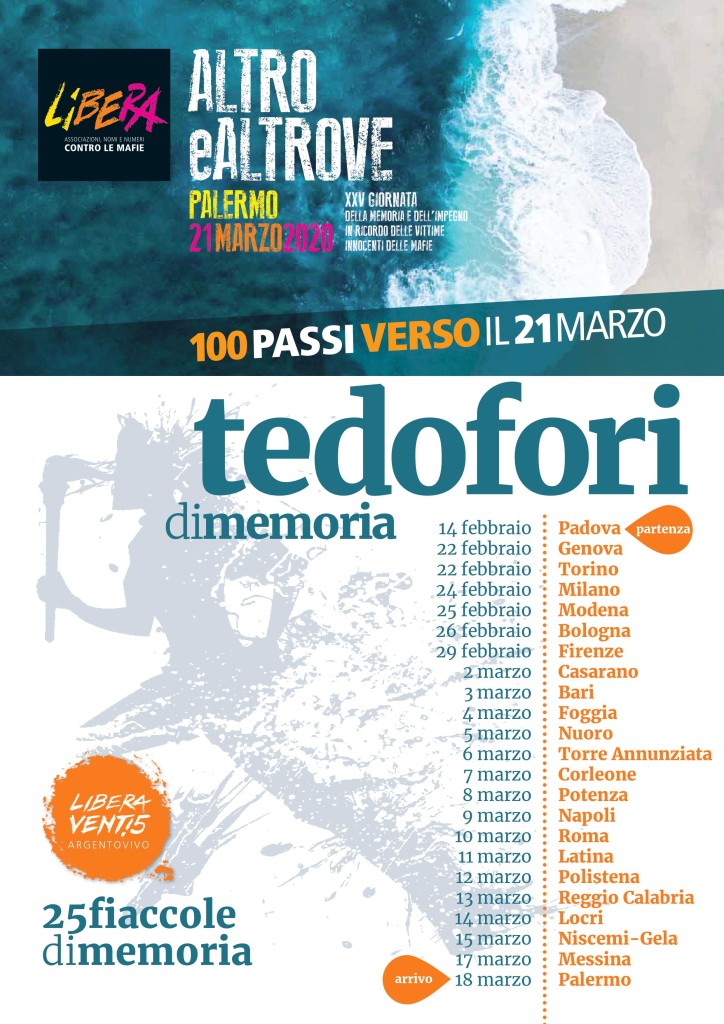 Tedofori di memoria, testimoni di impegno