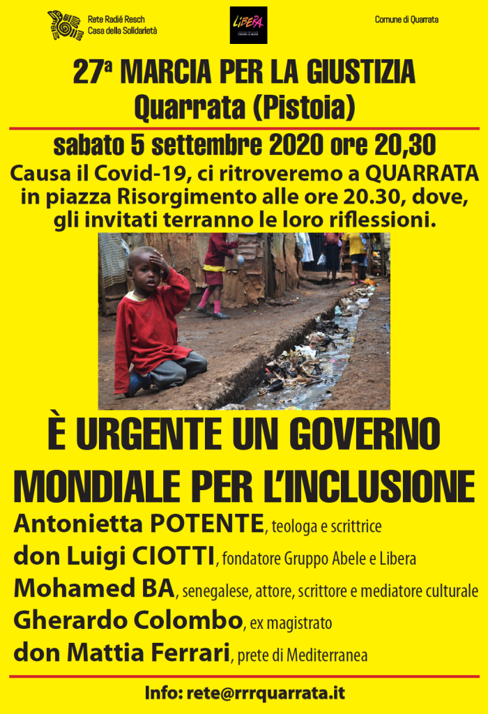 Quarrata (PT) 5 settembre, 27a marcia per la giustizia
