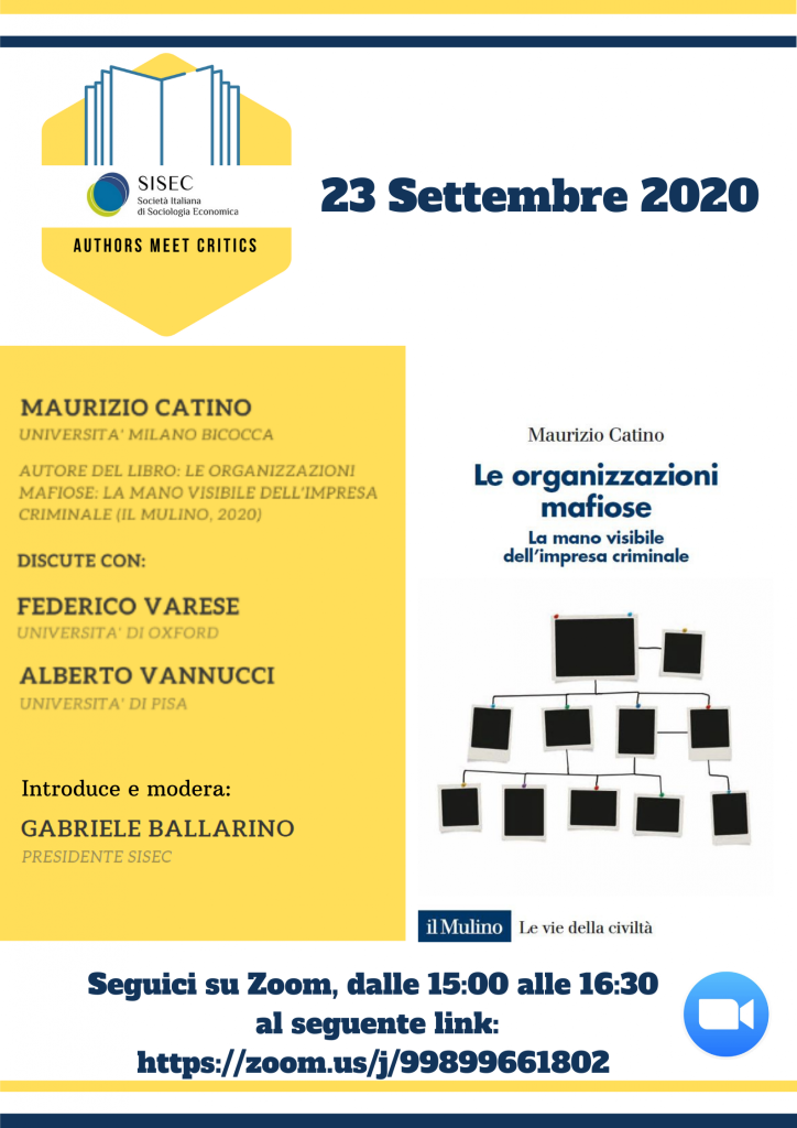 SISEC Authors meet critics. Le organizzazioni mafiose