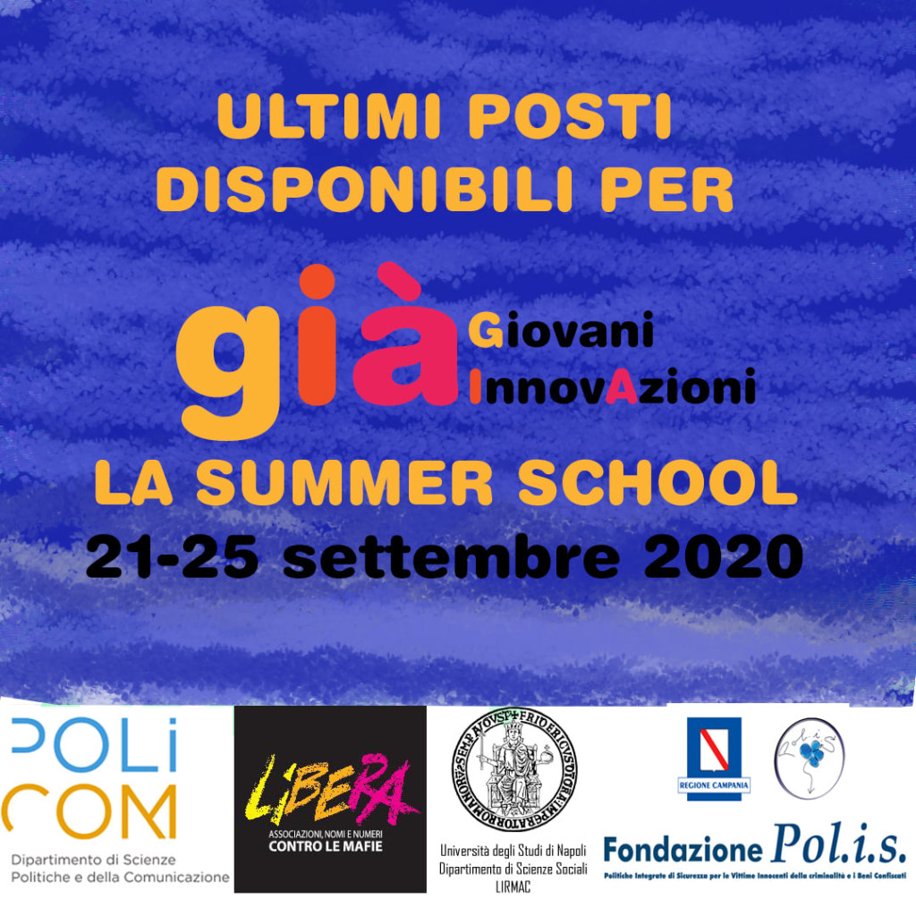 Summer school Già Campania 2020 dal 21 al 25 settembre