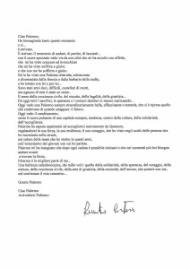 Lettera Renato Cortese a Palermo