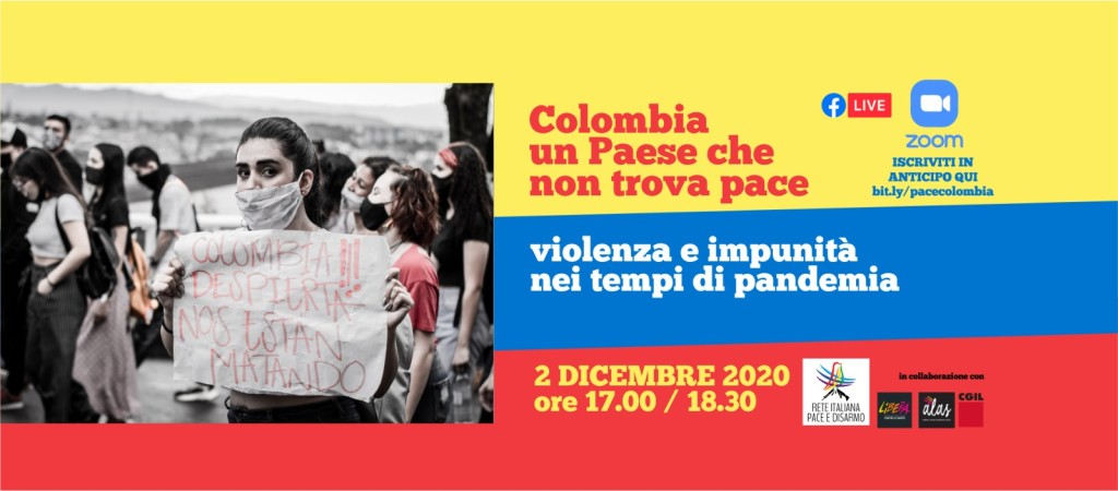 Mercoledì 2/12: “Colombia, un Paese che non trova Pace”