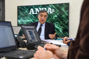 Forum ANSA con il sindaco di Palermo Leoluca Orlando, Roma, 11 febbraio 2019. ANSA/ALESSANDRO DI MEO