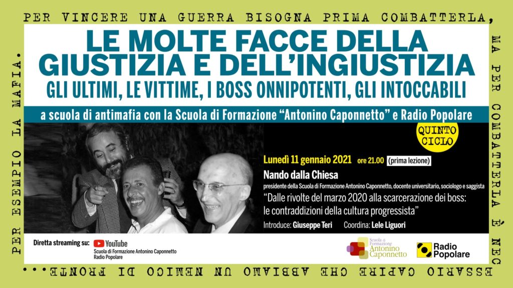 Tornano le lezioni antimafia della Scuola Antonino Caponnetto e Radio Popolare
