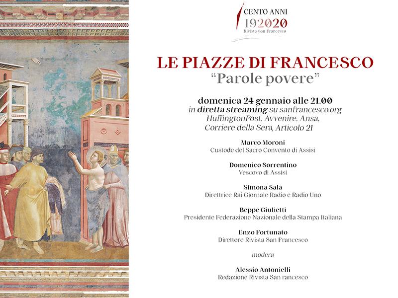 Centenario rivista San Francesco, live domenica 24 gennaio