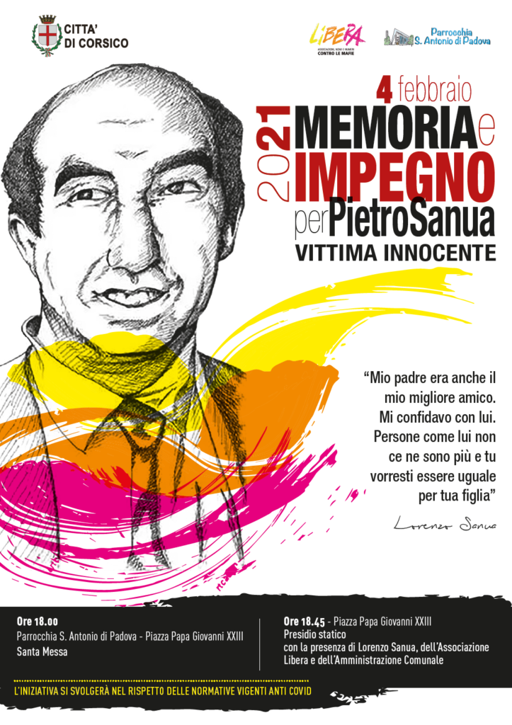 Corsico (MI) 4 febbraio: Memoria e impegno per Pietro Sanua