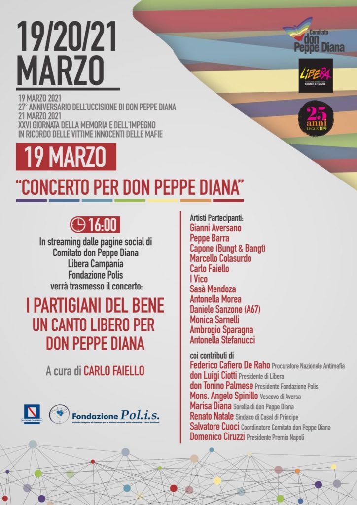 19 marzo, le iniziative per il 27esimo anniversario di Don Peppe Diana