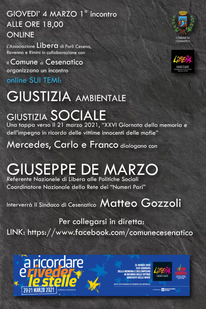 Giovedì 4/3: “Giustizia ambientale, giustizia sociale”