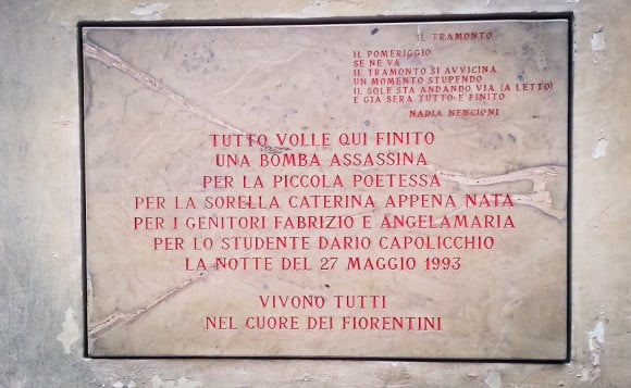 Firenze, 26-27 maggio 2021: Anniversario della Strage di Via dei Georgofili