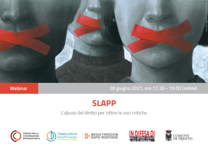 SLAPP, l’abuso del diritto per zittire le voci critiche, webinar 28/6