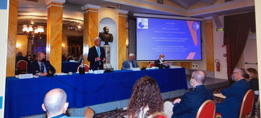 Primo seminario nazionale su “Atti intimidatori nei confronti dei giornalisti: una minaccia alla libertà di espressione”