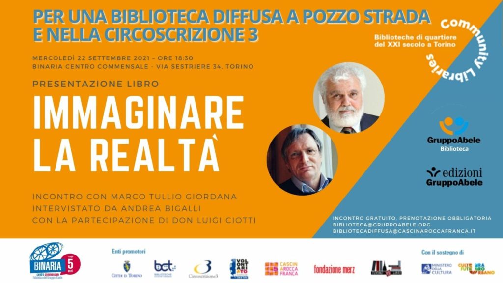 Torino 22/9, presentazione del libro “Immaginare la realtà”
