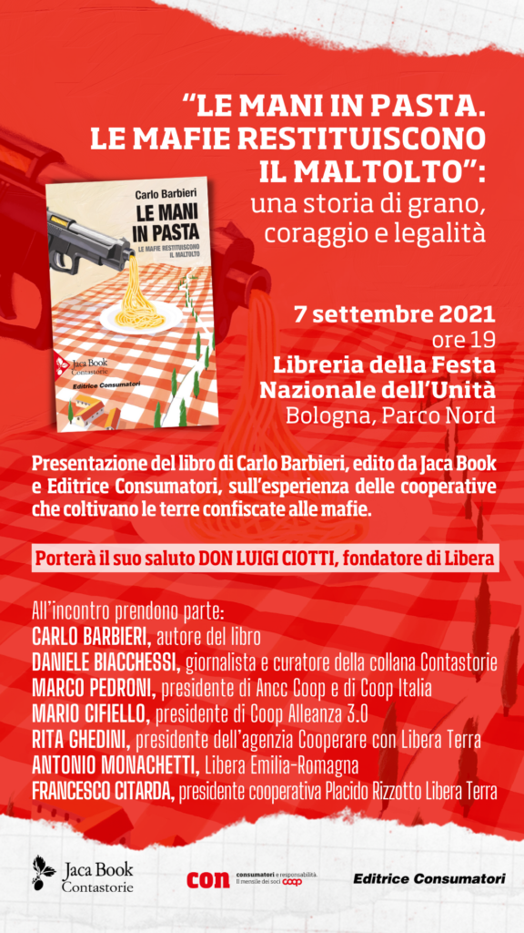 “Le mani in pasta”, presentazione il 7 settembre con don Ciotti alla Festa dell’Unità di Bologna
