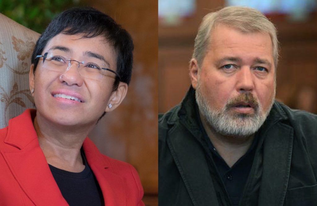 Nobel a Ressa e Muratov: “Il giornalismo è un presidio di democrazia e di pace”