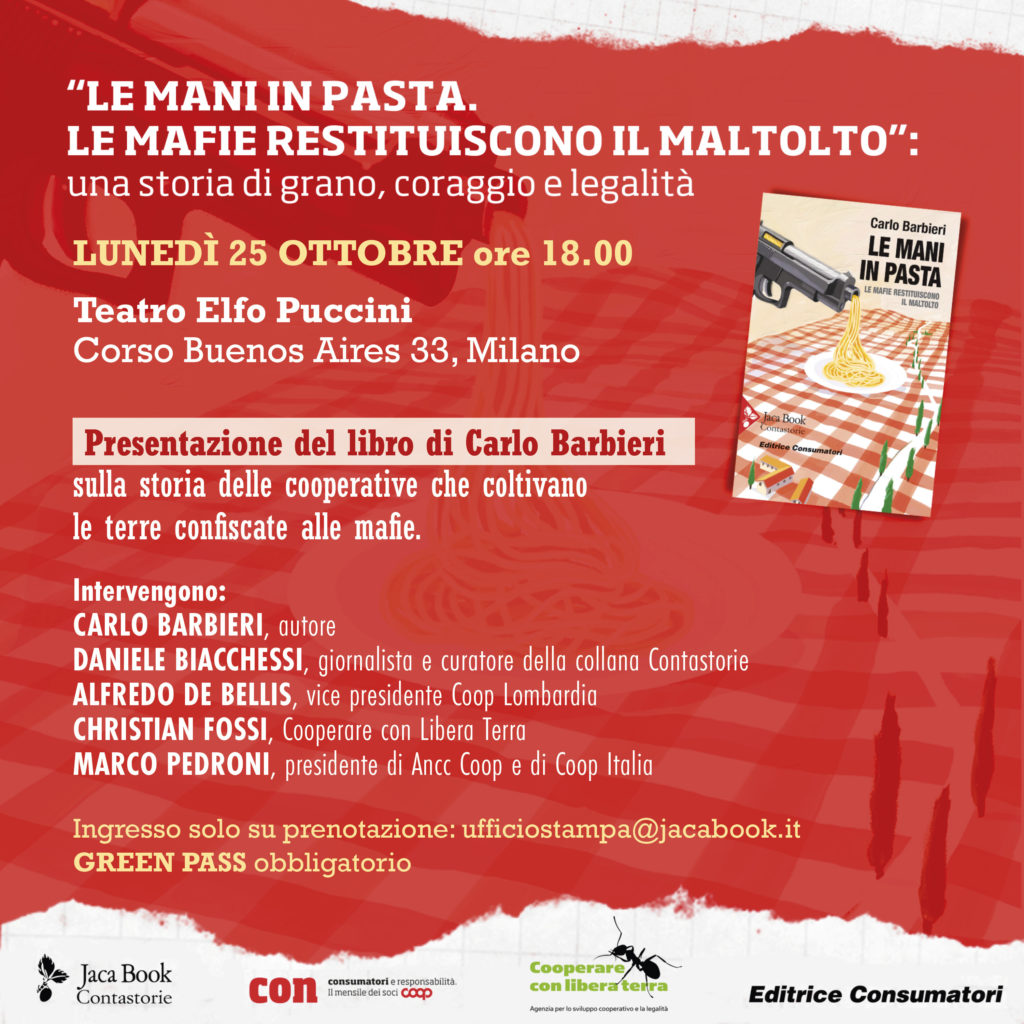 Milano 25/10, presentazione del libro “Le mani in pasta”