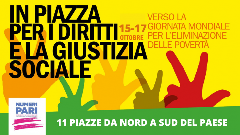 La Rete dei Numeri Pari in piazza per i diritti e la giustizia sociale