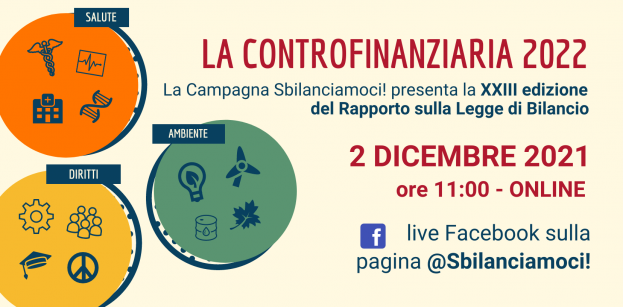 Campagna Sbilanciamoci! Presentazione online della Controfinanziaria 2022