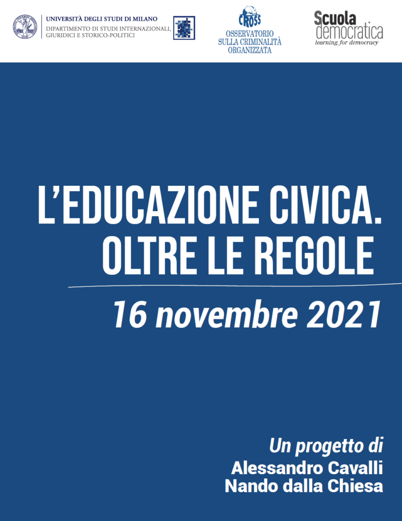 “L’educazione civica. Oltre le regole”, convegno martedì 16 novembre
