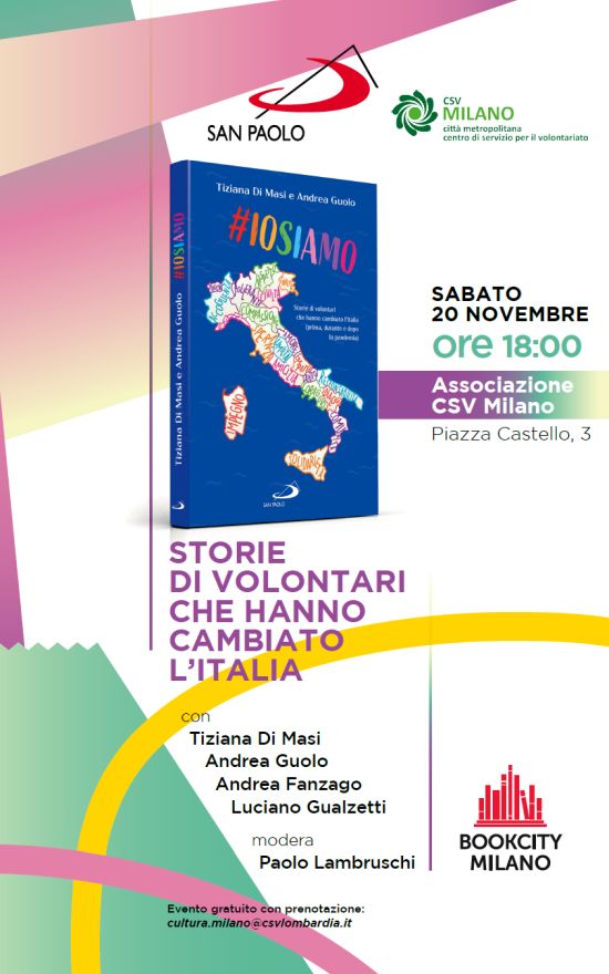 Sabato 20 novembre, #IOSIAMO a Bookcity 2021