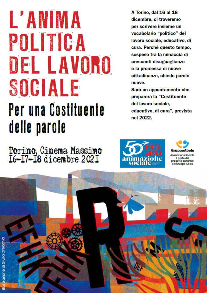 Torino 16, 17 e 18 dicembre: “L’anima politica del lavoro sociale”