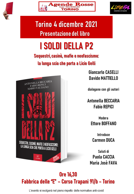 Torino 4 dicembre: “I soldi della P2”
