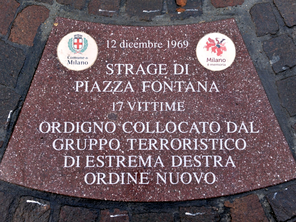 Milano 12 dicembre 2021, 52° anniversario della Strage di piazza Fontana