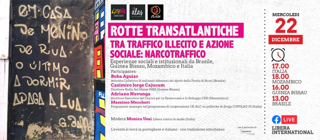 “Rotte Transatlantiche – Tra traffico illecito e azione sociale”, mercoledì 22 dicembre