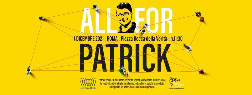 Roma 1 dicembre: “All for Patrick”