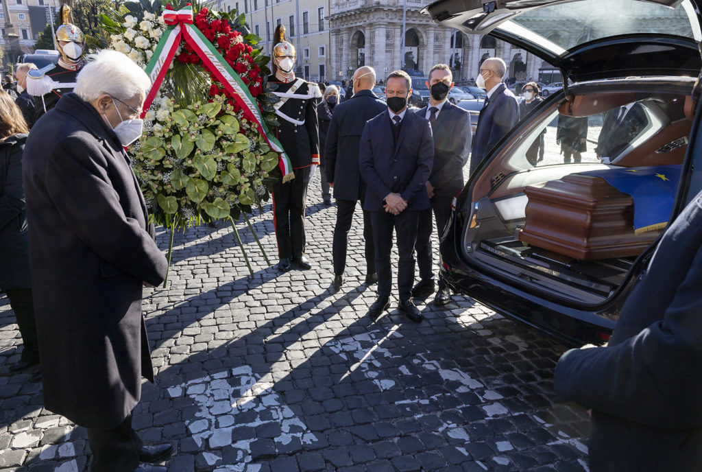 Mattarella ai Funerali di Stato del Presidente del Parlamento Europeo David Sassoli