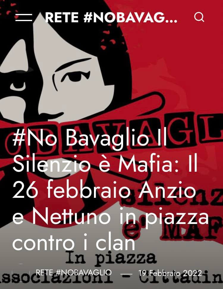 #NoBavaglio Il silenzio è mafia. Il 26 febbraio Anzio e Nettuno in piazza contro i clan