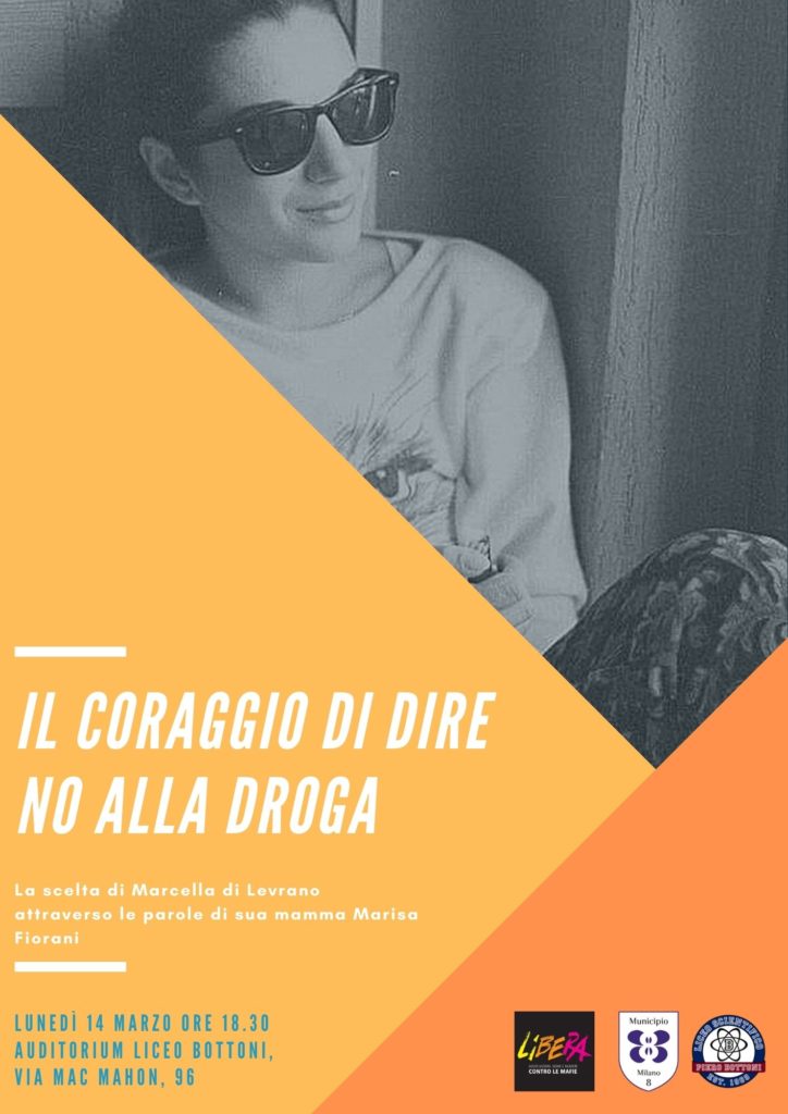 Milano 14/3: “Il coraggio di dire no alla droga”