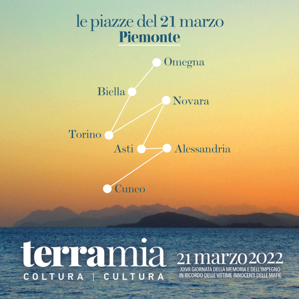 Le piazze del Piemonte per il 21 marzo