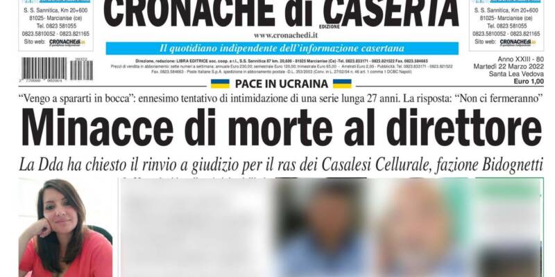 Giornalisti minacciati, il Sugc: fatti gravissimi ad Arzano e Caserta